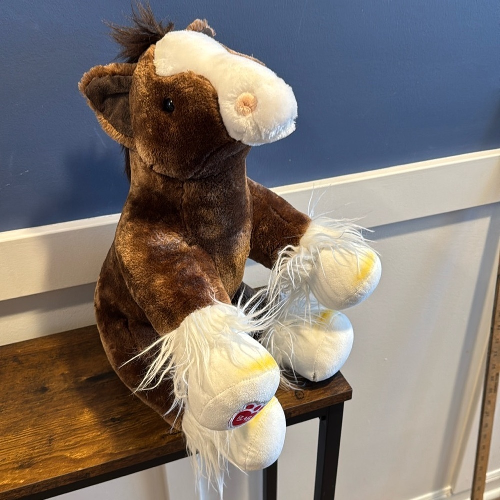 HORSE retired BUILD A BEAR workshop babw bab pony Clydesdale build-a-bear RARE